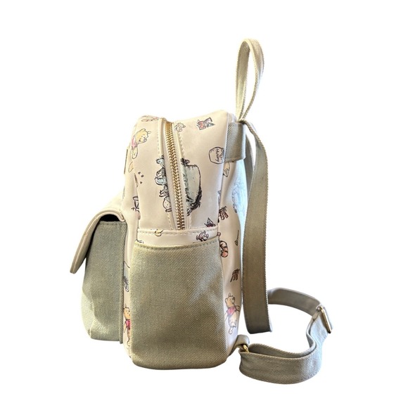 Loungefly Winnie the Pooh Mini Backpack White Green Sketch Print main image 7